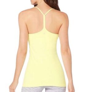 Lululemon Power Pose Tank Light Support For A/B Cup Sheer Lemon Size 4